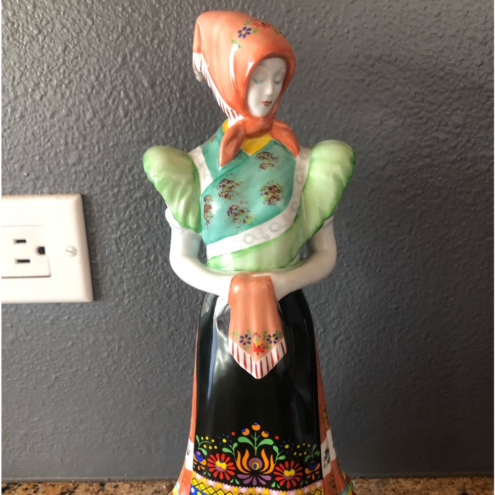 Hungarian Vintage collection Hollohaza peasant girl figurine